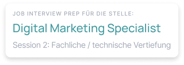 digital Marketing Specialist -job interview prep